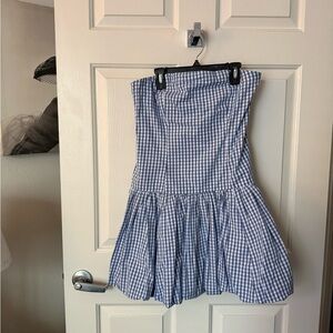 Abercrombie & Fitch Blue Checkered Dress